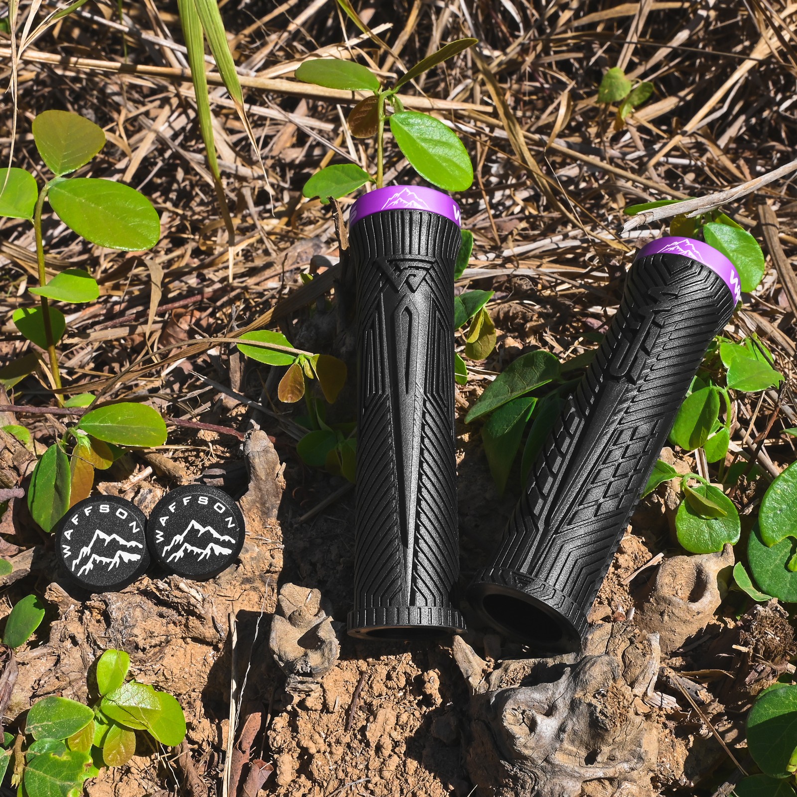 WFS Volatus MTB Grip – Lock-on , Anti-Slip , Single Clamp – Black x Purple