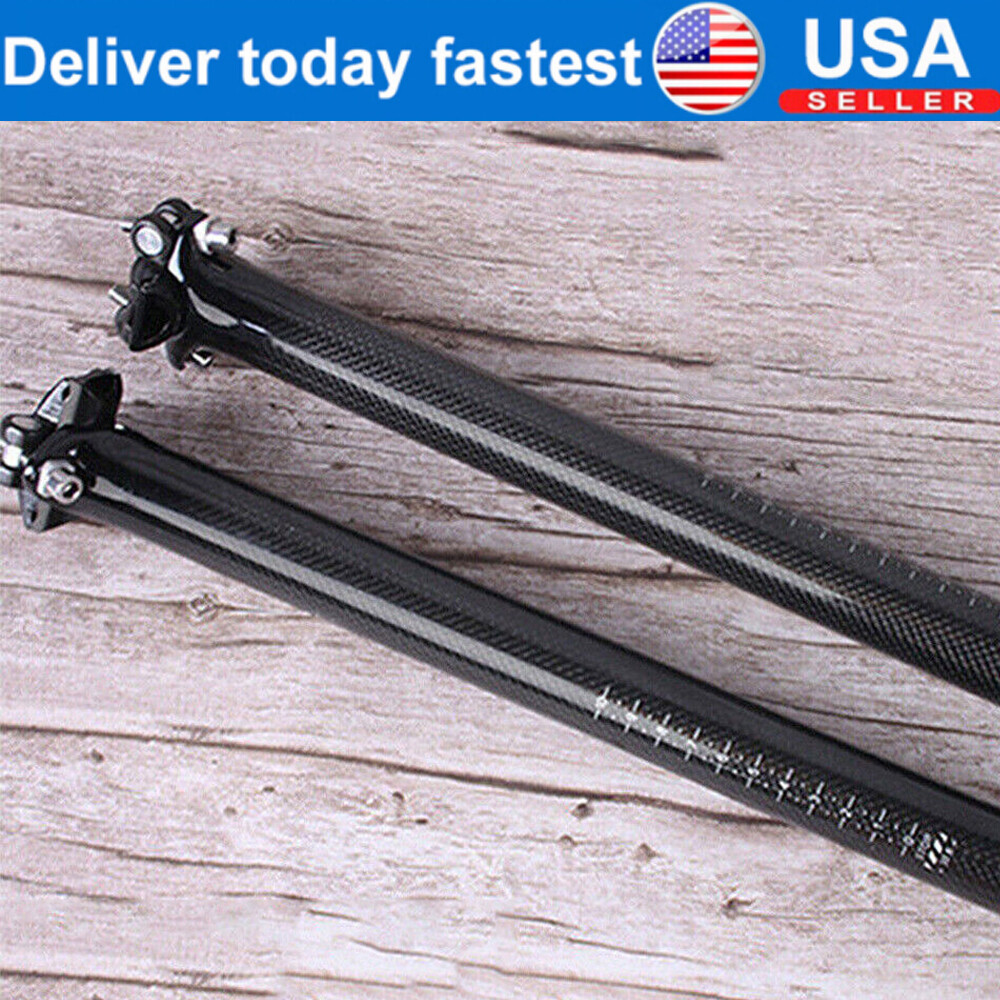 TOSEEK 27.2/30.8/31.6mm MTB Bicycle Seat Post Tube Full Carbon Fiber Seatpost