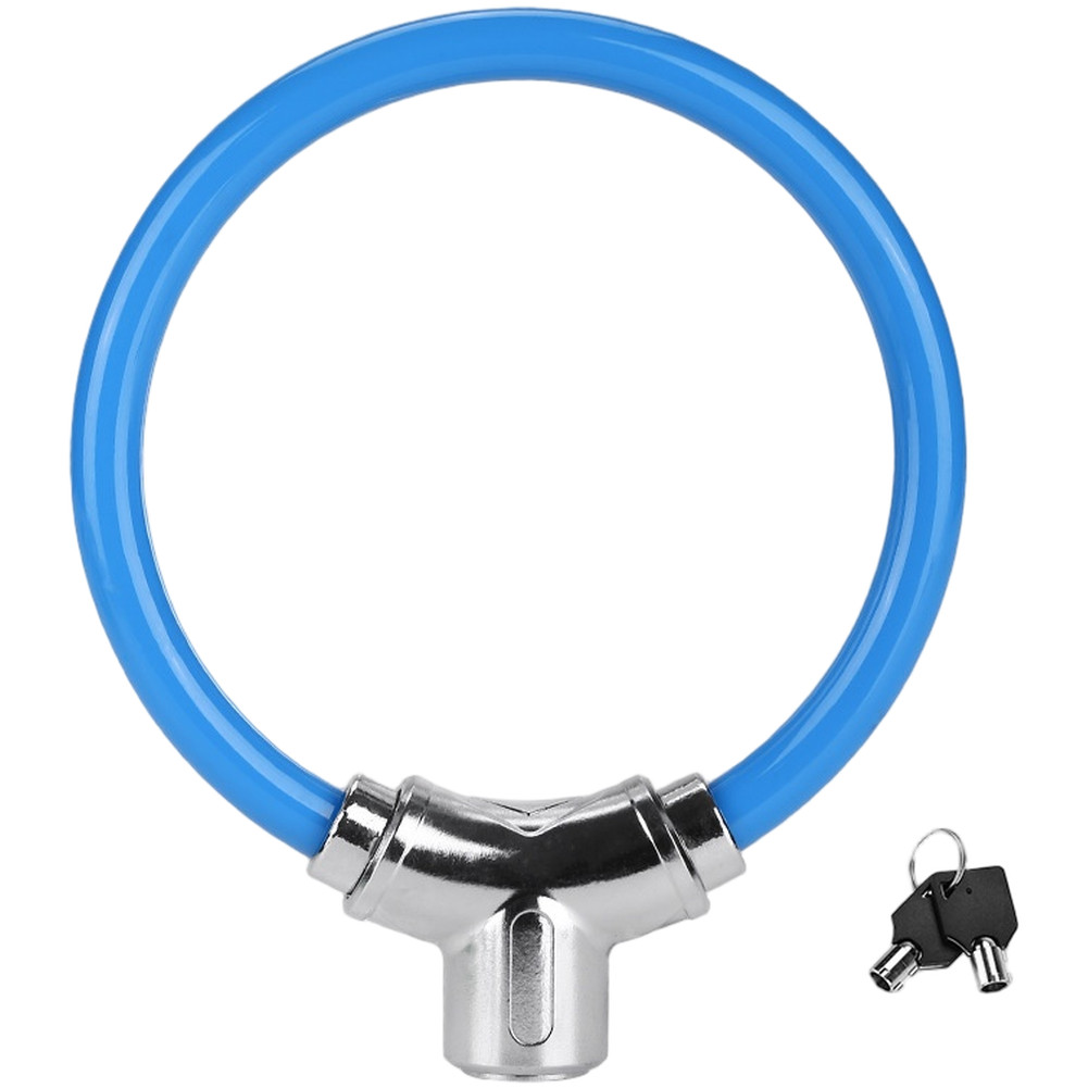 Thick Steel Cable Bike Lock with Zinc Alloy Key Lock for Outdoor Security