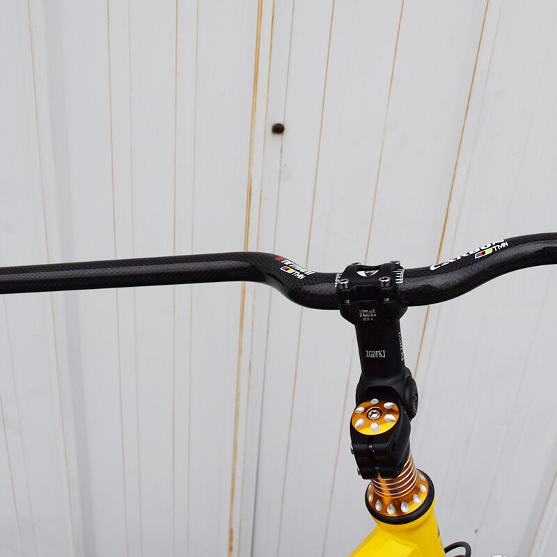 25.4/31.8mm Full Carbon Handlebar MTB Folding Bike Riser Bar 600-740mm Rise 55mm