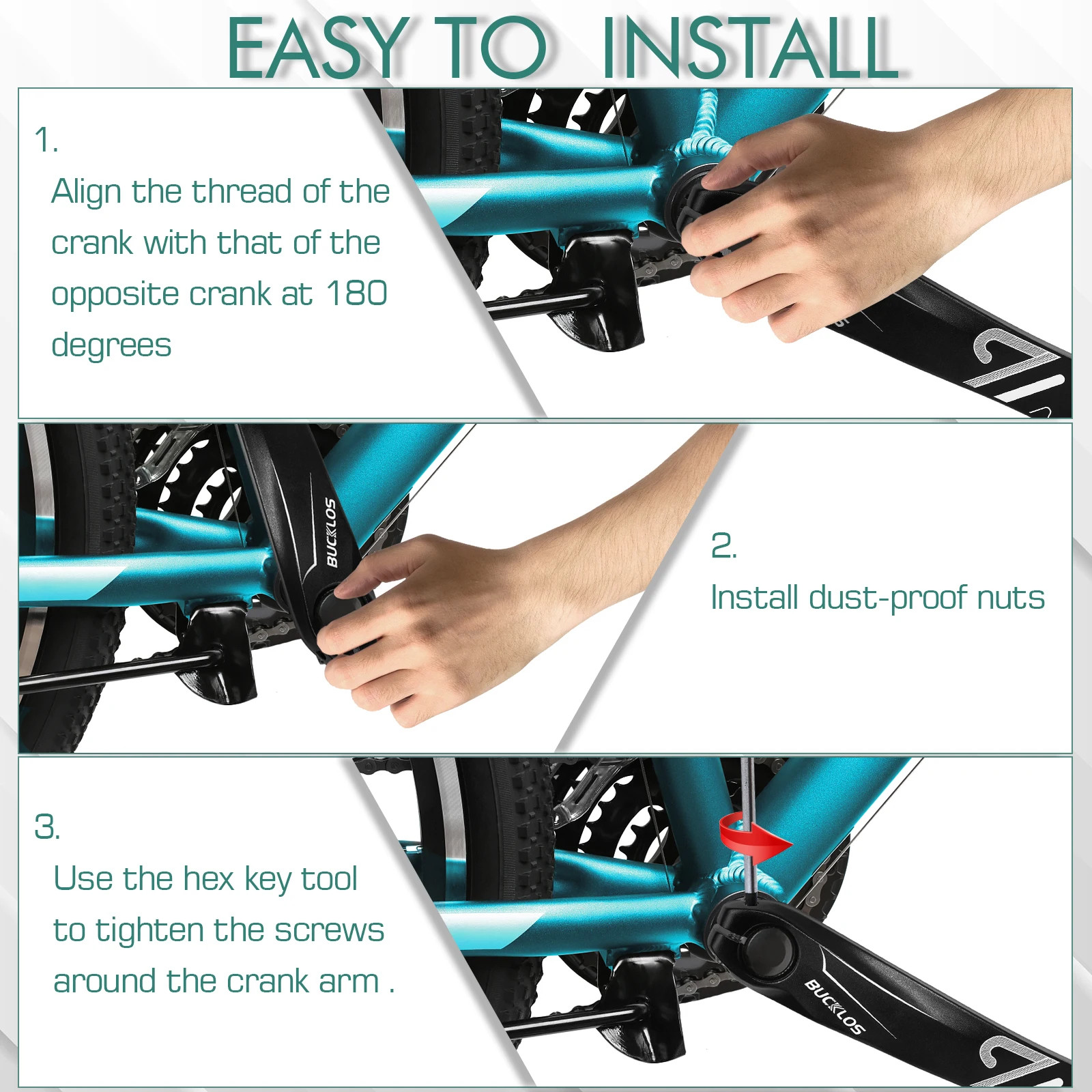 Bike Crank Arms Aluminum Alloy Bicycle Spinning Cranks 152Mm 170Mm 175Mm Bicycle