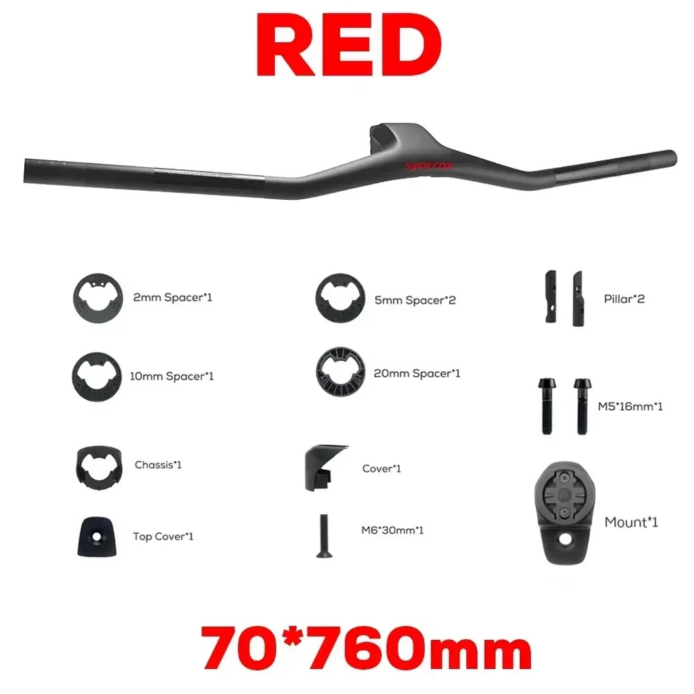 -40 Degrees 740MM Full Carbon Fibre MTB Bicycle Integrated Cockpit Handlebar