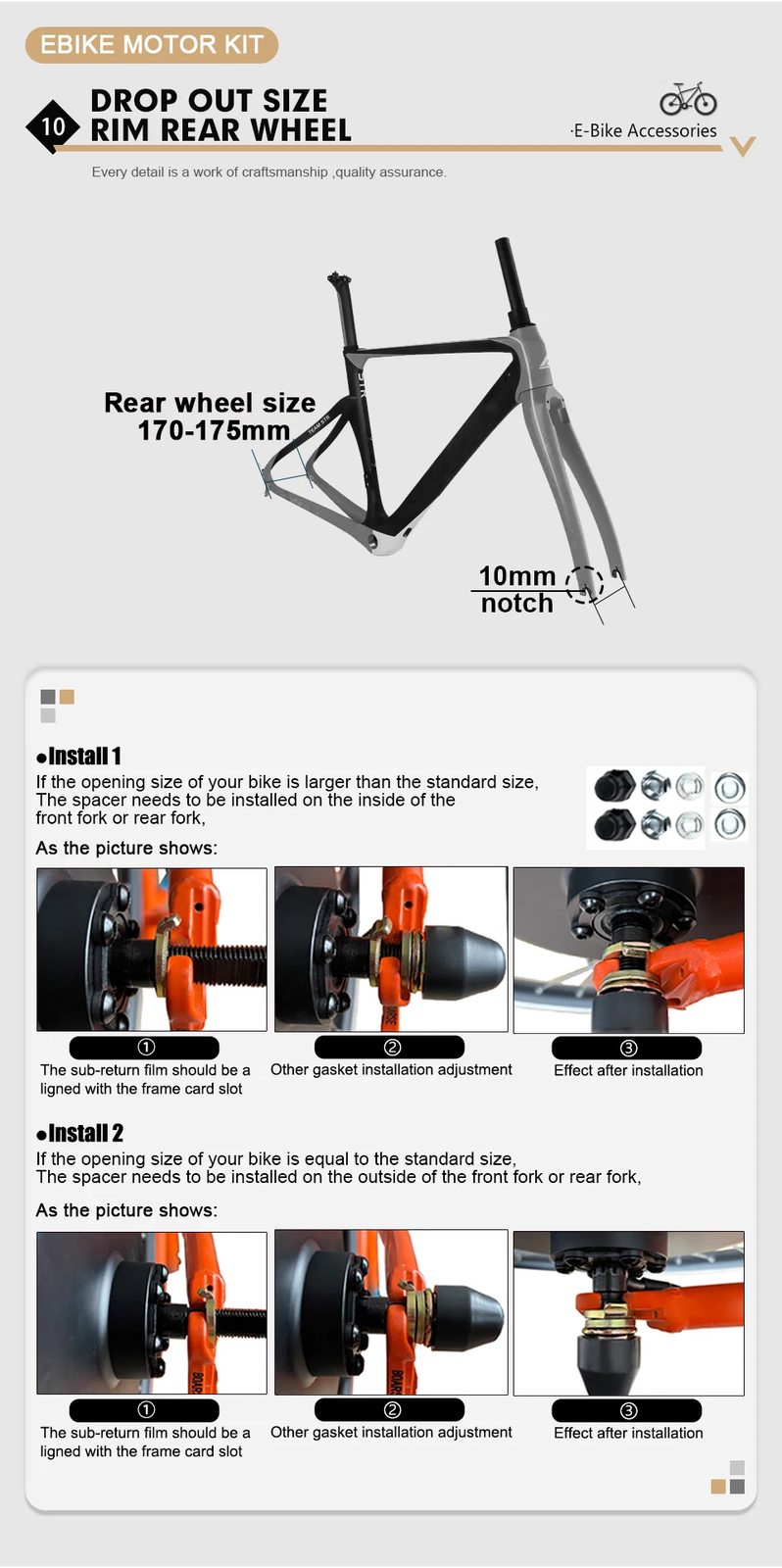 48V 750W 20 24 26in Snow/Beach E-bicycle Fat Tire Rear Rotate Hub Motor Wheel