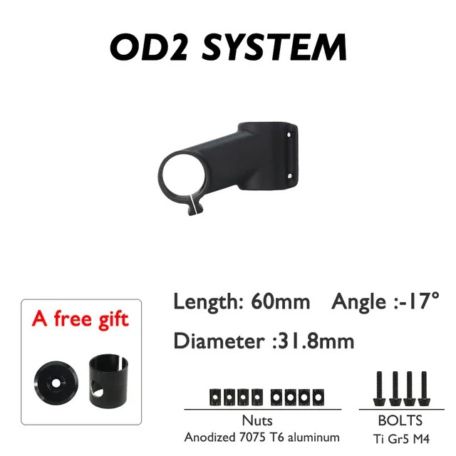 Carbon Bicycle Stem Riser 60-120mm 6/17 Degree 31.8mm Diameter Computer Stand