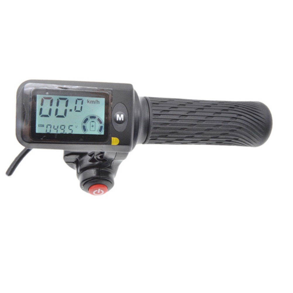 Throttle Grip Set For EBike With Larger LCD Display 36V 48V 60V 6 Pin 8 Pin