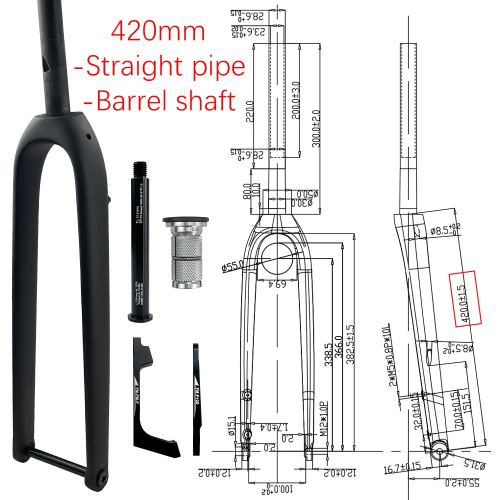 Carbon Internal Cable Disc Brake Front Fork Gravel/Mountain/Road Bike Frok