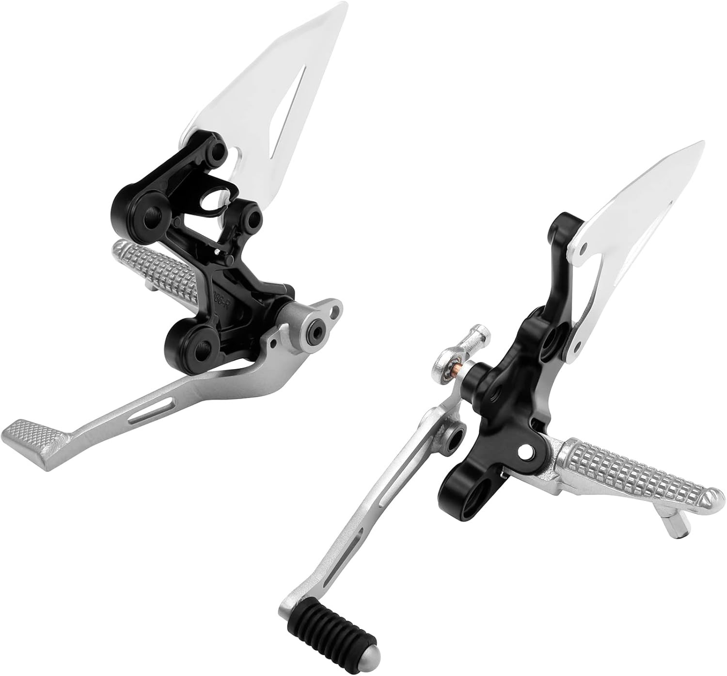 Front Driver Footrests Kit,Rider Foot Pegs+Gear Shift Lever/Brake Pedal+Footpeg