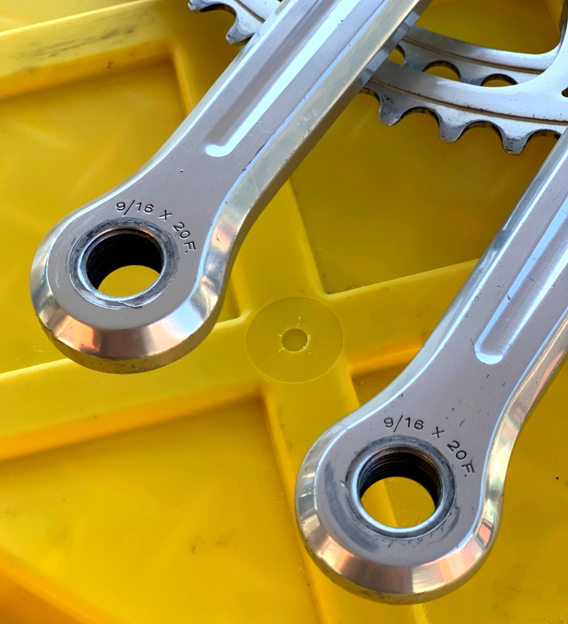 Vintage 80s CAMPAGNOLO SUPER RECORD STRADA Double Crankset 170mm 52/42 Road Bike