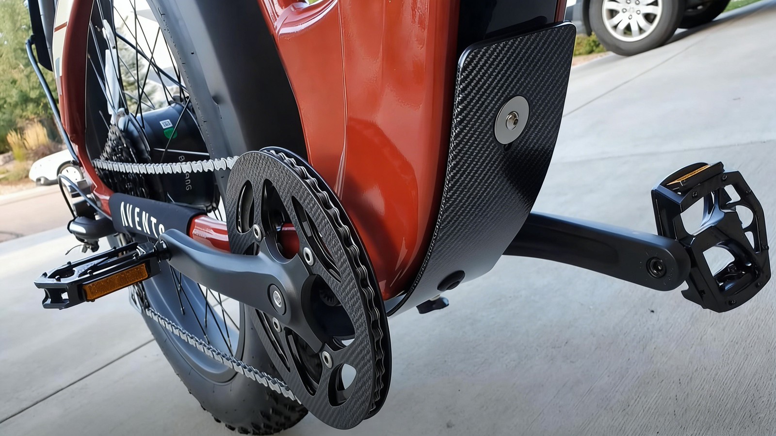 US For Aventon Aventure 3 (also fits 1-2) Skid Plate,Kydex,Carbon Fiber Pattern