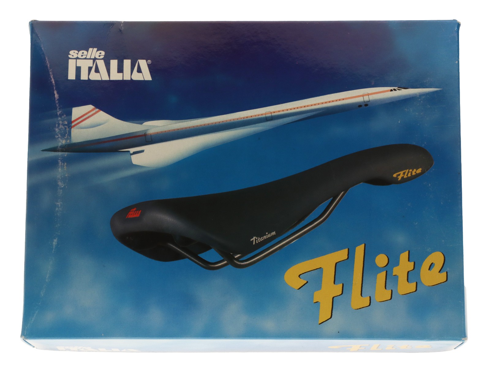Selle Italia Flite Saddle Titanium Rails White Leather 1990 L1 NIB NOS NEW