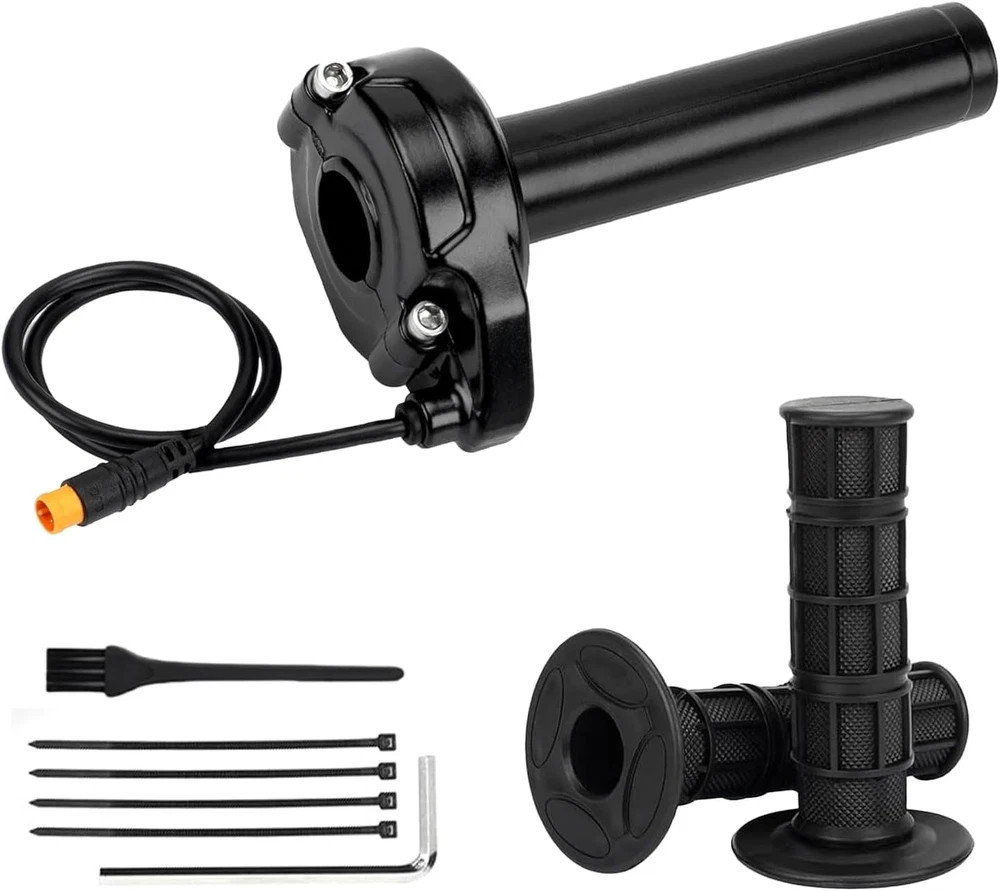 Ebike Full Twist Throttle for Macfox, 3 Pin Surron Style Throttle Grip Kit 12V-7