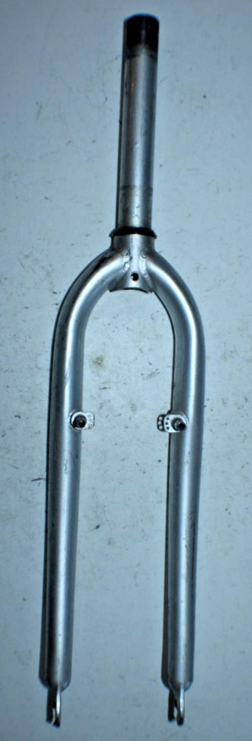 Aricid MTB Hybrid Bike Fork 26″ 11/8″ Threaded 195mm Silver Steel Rigid Ships US
