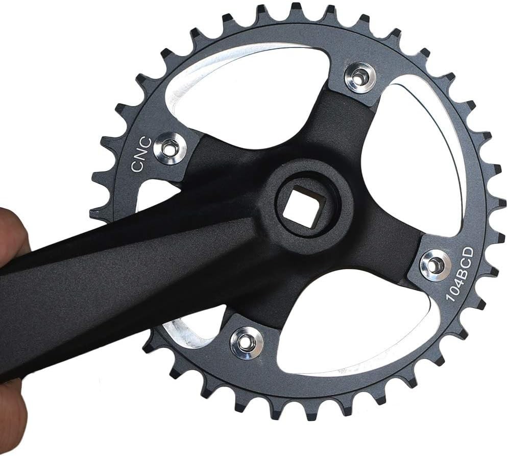 MTB Crank Arm Set 104 BCD Square Taper Mountain Bike Crankset 152mm 165mm 170mm