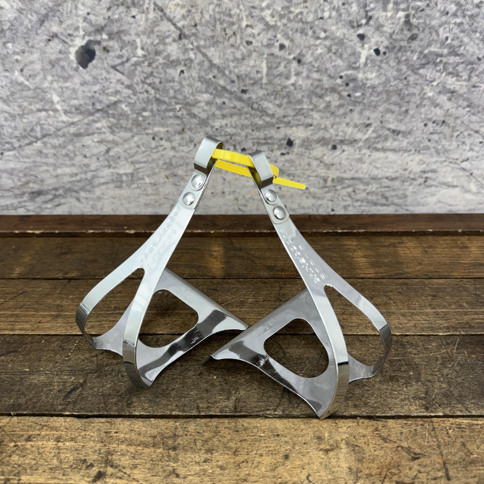 Vintage Christophe Special Toe Clips Silver Steel NOS 80g Road Track France