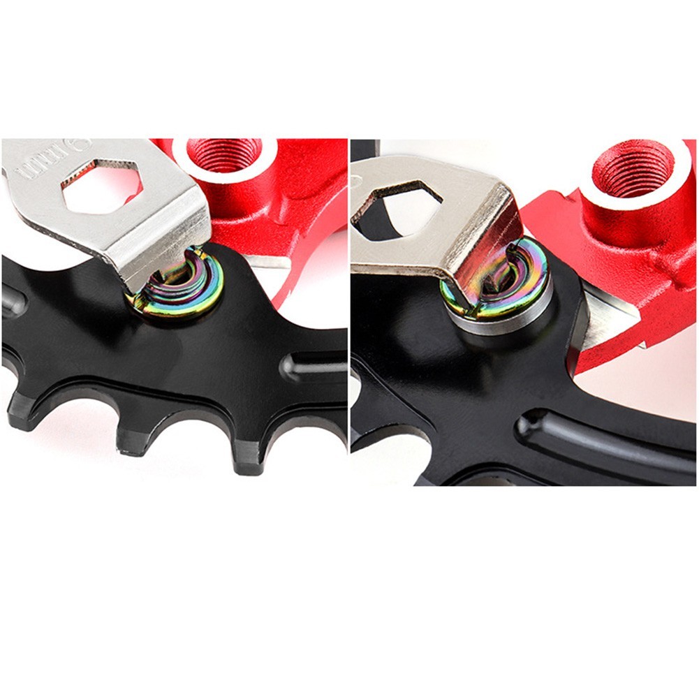 Bicycle Chainring Bolt Washers with Spacers for Single Double Speed Use