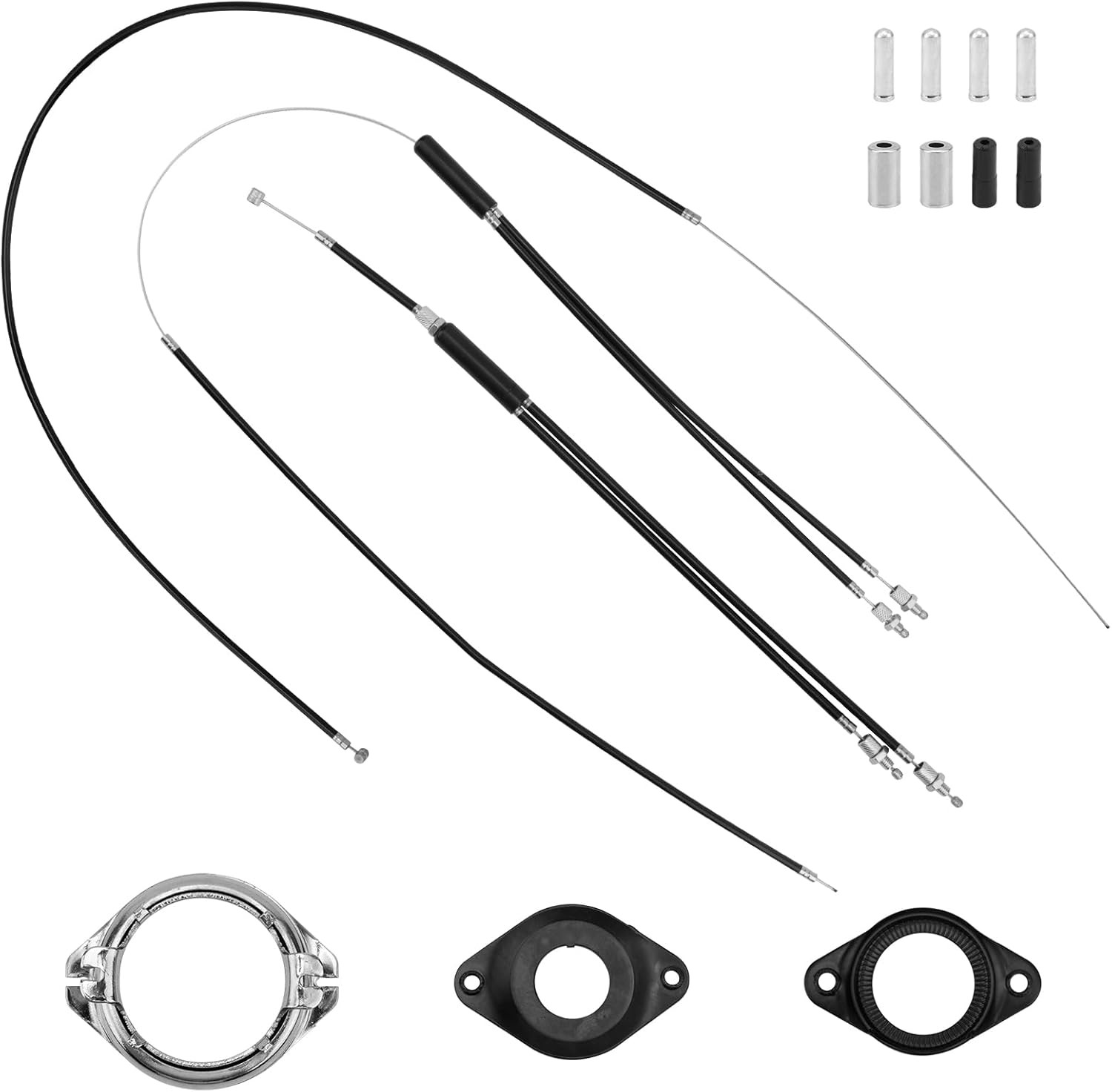 BMX Bike Gyro Brake Cables Front & Rear (Upper, Lower) with Spinner Rotor Ful…