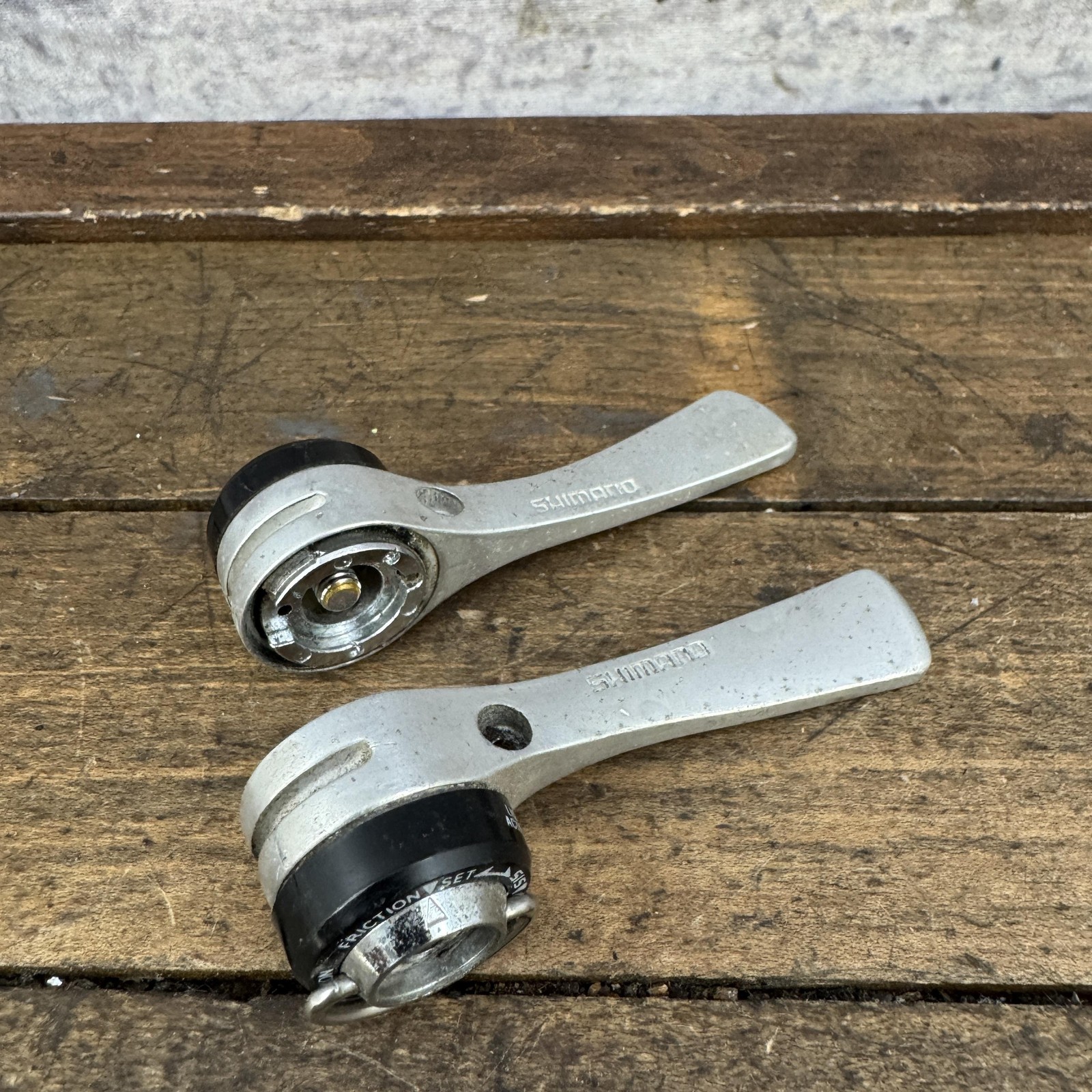 Vintage Shimano SL-S434 6 Speed Downtube Shifter Set Road Bike SIS 6s Silver