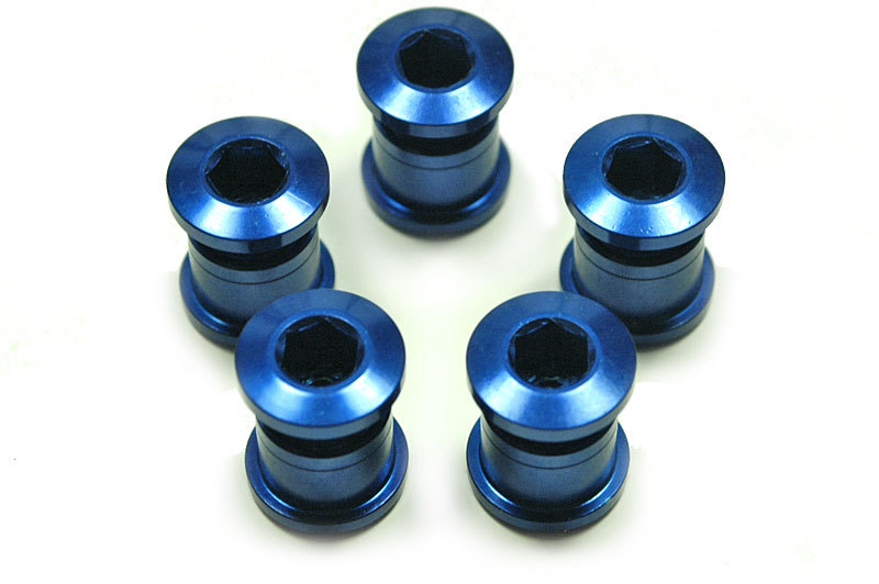 OMNI Racer WORLDS LIGHTEST Crankset Chainring Bolts Fits Shimano, Sram: BLUE
