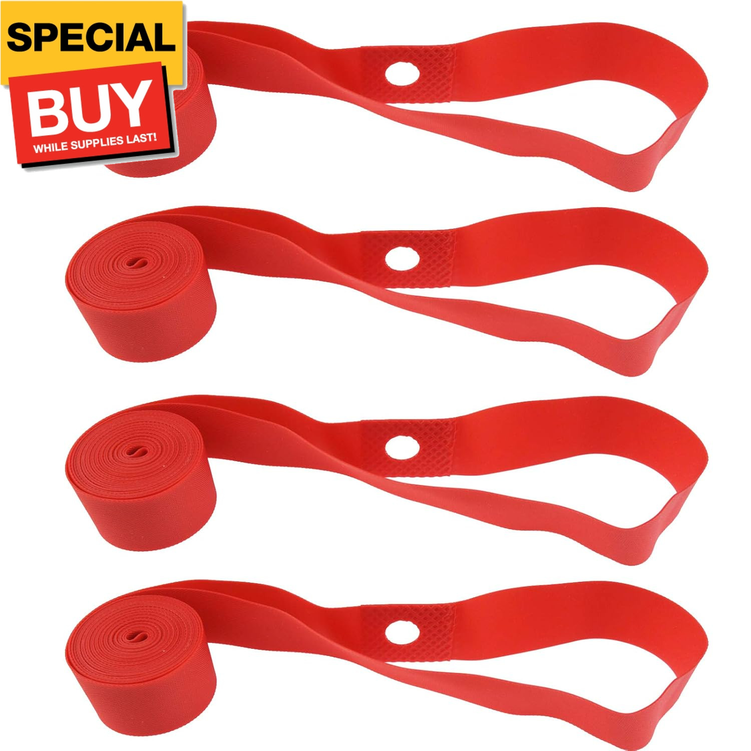 4 Pack Bicycle Rim Strip Rim Tape (26Inch x 20mm)