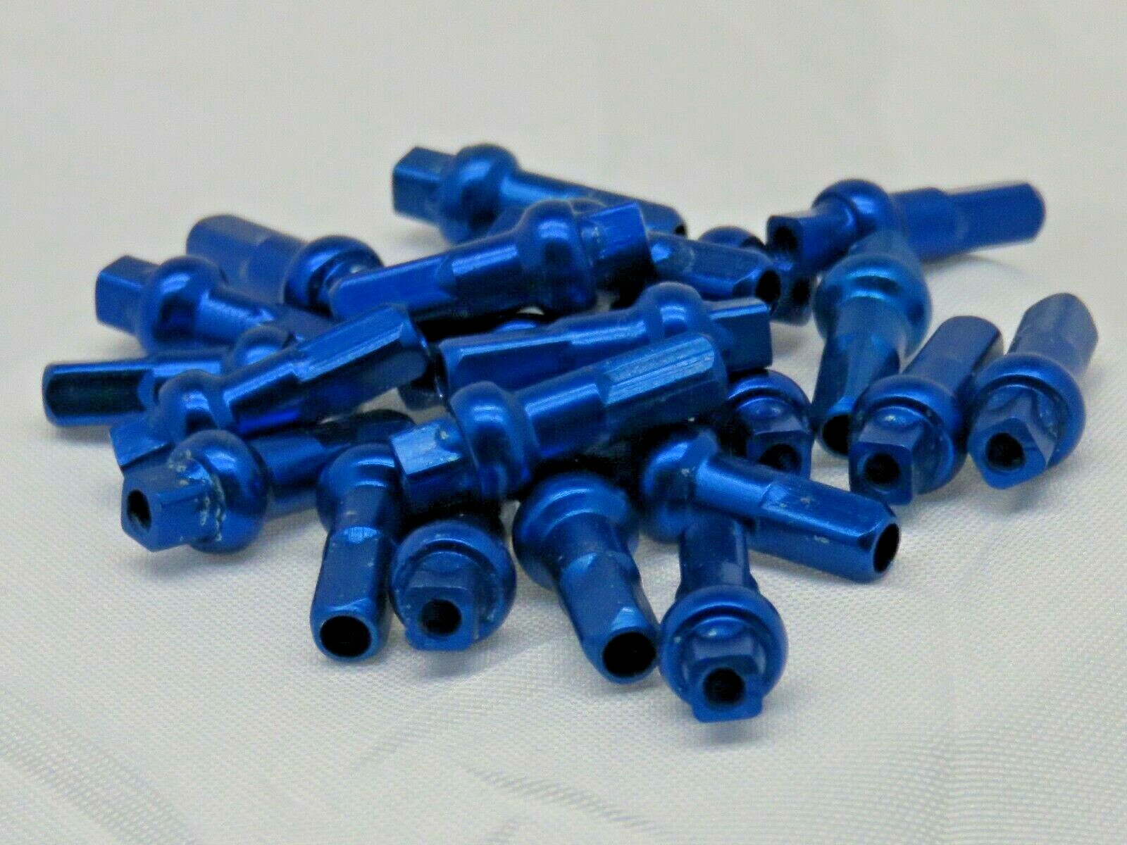 16mm DSN BLUE Alloy Double Square spoke nipple 14g (2.0mm) Custom amounts