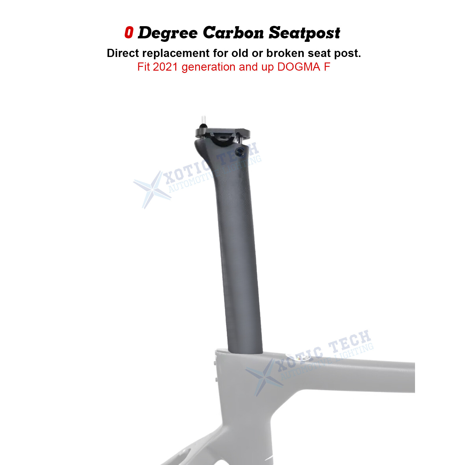 For Pinarello DOGMA F Matte Black Carbon 340mm 0mm Offset Seatpost