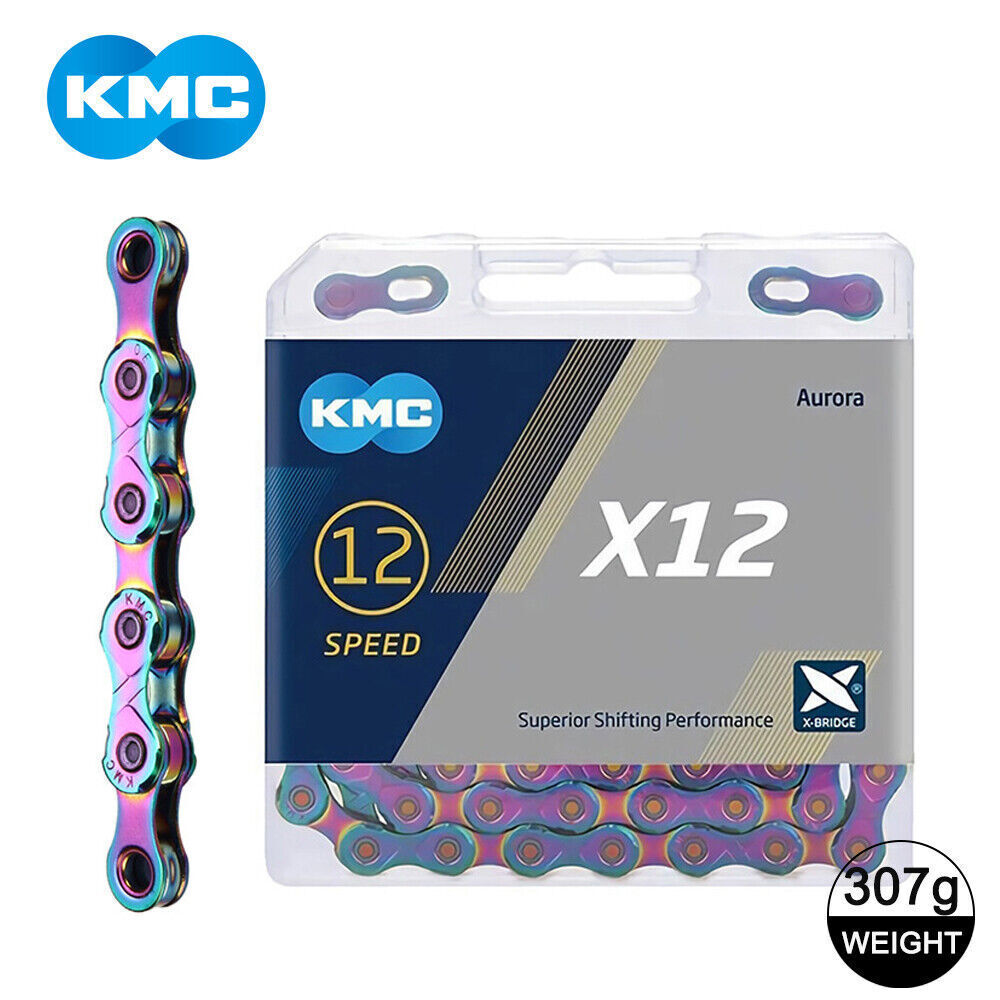 KMC Aurora X10 X11 X12 Chain 10/11/12 Speed MTB Road Bike Rainbow Magic Link