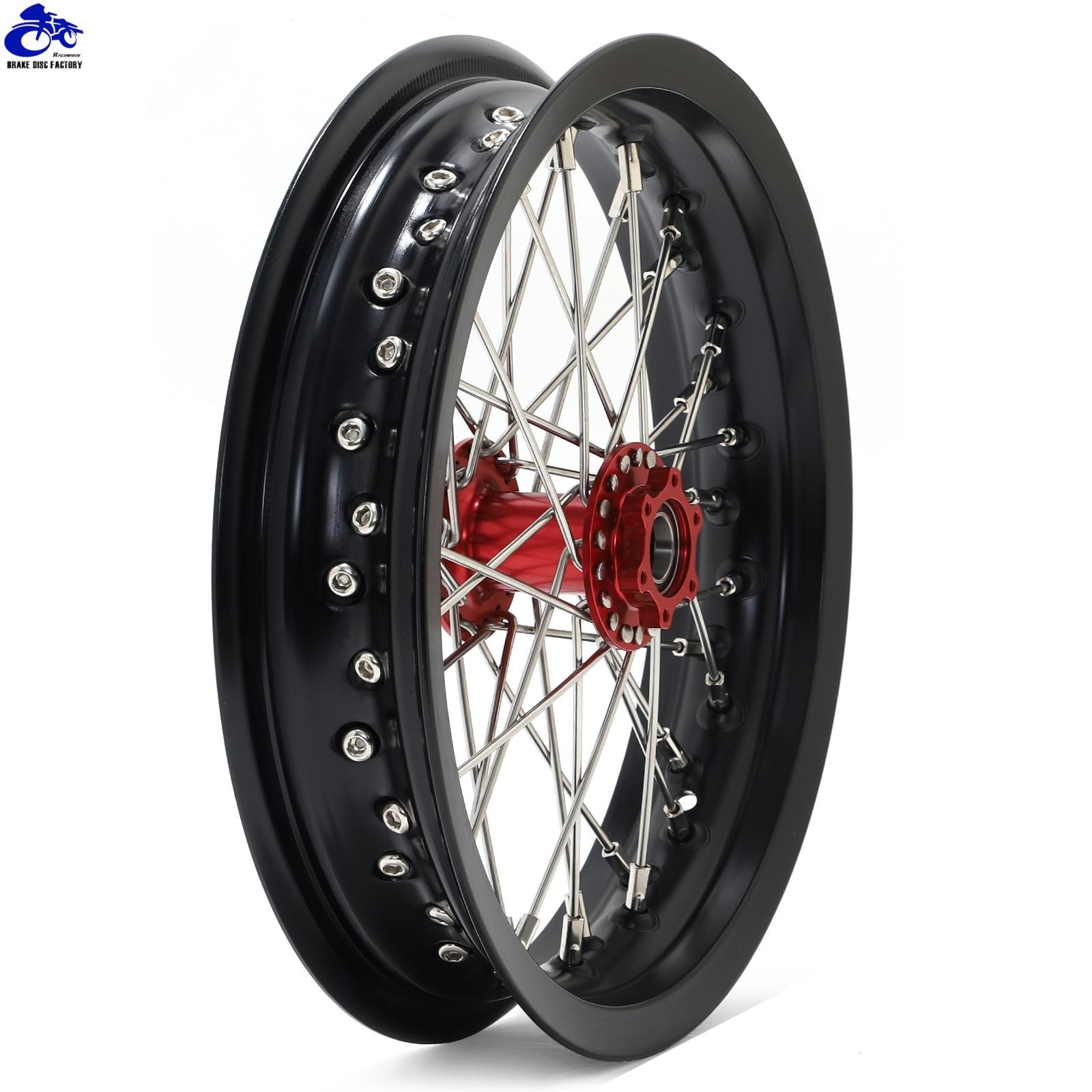 Supermoto 12″x2.15″ Spoked Front Rear Wheels Rims Hubs For SUR RON Light Bee LBX