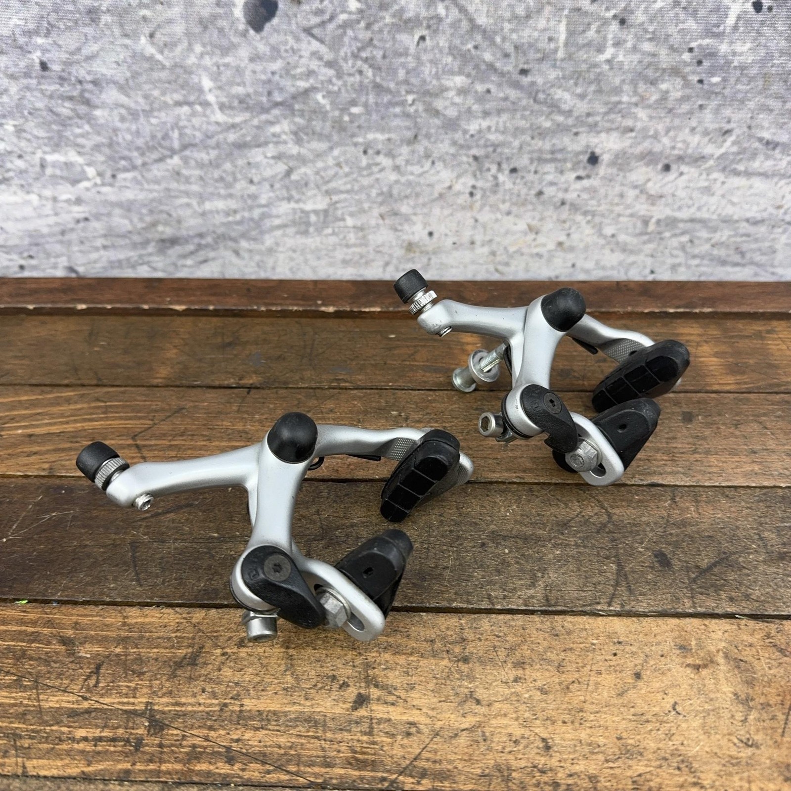 Vintage Dia-Compe EDGE FRS Caliper Brakes Set Silver Side Pull Road Bike Japan