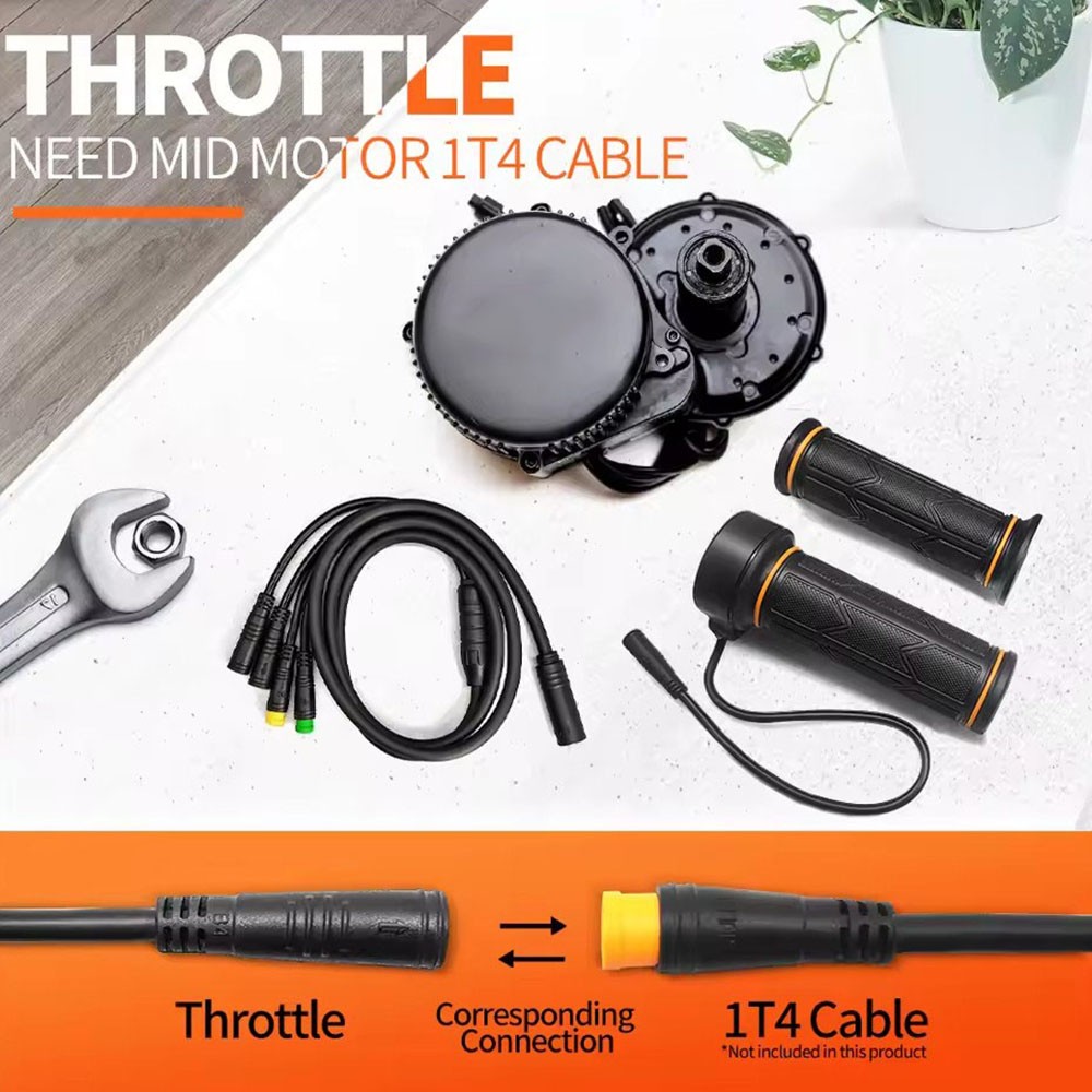 Electric bicycle Full Twist Throttle Grip 12V-72V Twist Throttle 3 Pin WP Plug