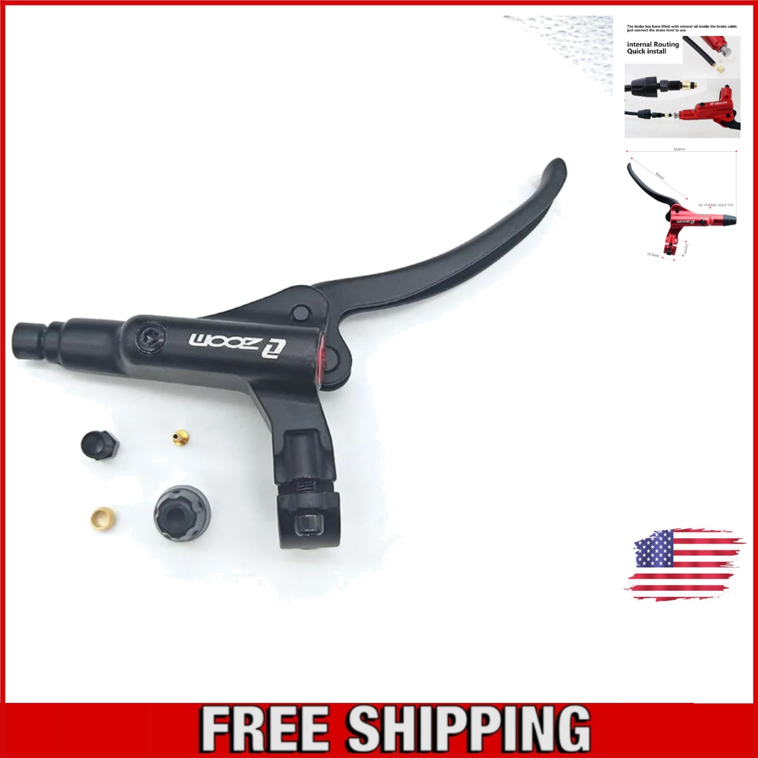Hydraulic Brake Lever Replacement Black Right Handle Zoom HB875 HB876 Bike Kits