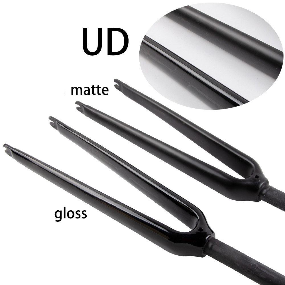 700C Carbon Fiber Fork 25.4mm Straight Tube Rigid Road Bike Froks Rim Brack QR