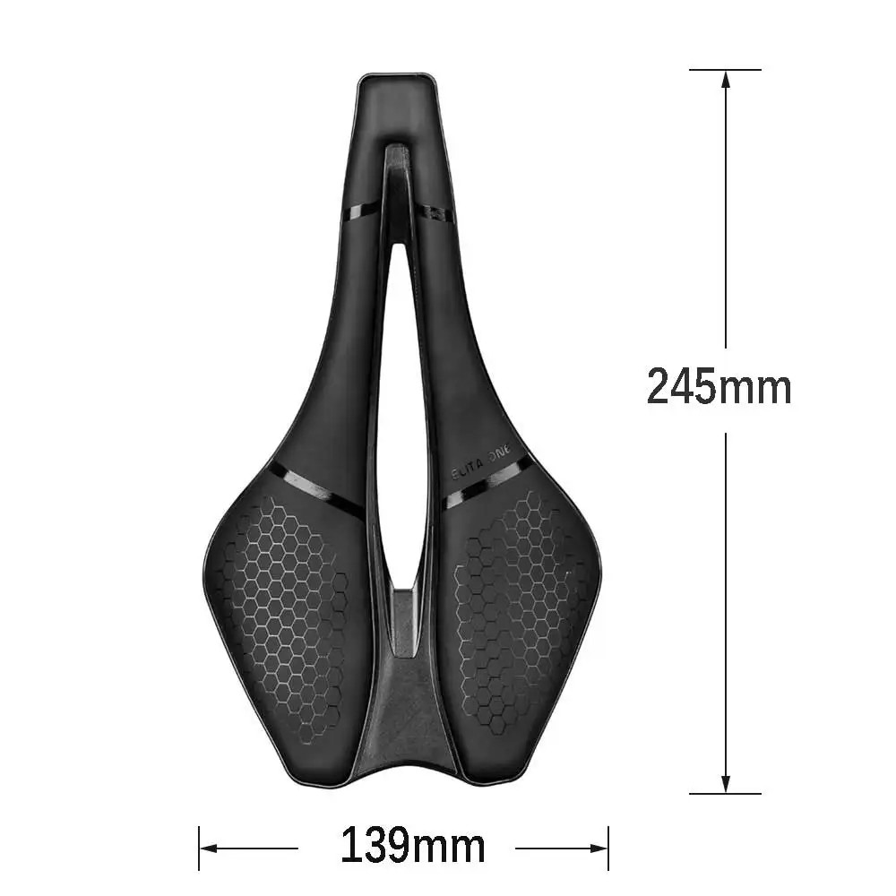 Ultra Light Carbon Fiber Bike Saddle 245x139mm UD Carbon Rails MTB Road 135g