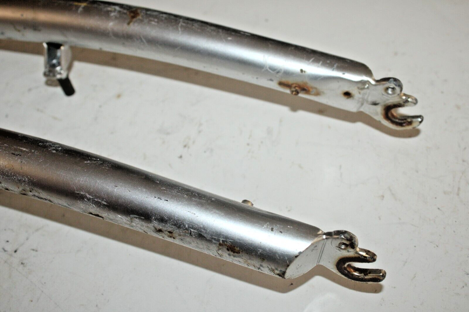 24″ Kids MTB Bike Fork 11/8″ Threaded 135mm 1070g Steel Canti Silver USA Ship