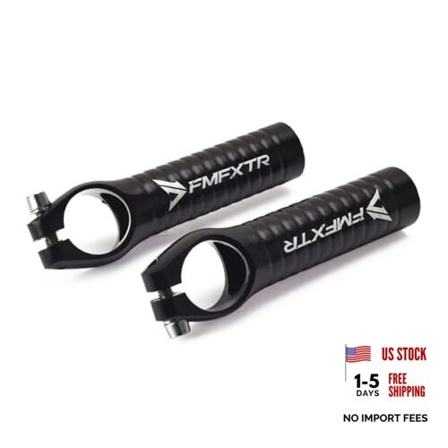 Bicycle Handlebar Ends, 22.2 mm, Aluminum, Black, Mountain Bike, Road Bike,