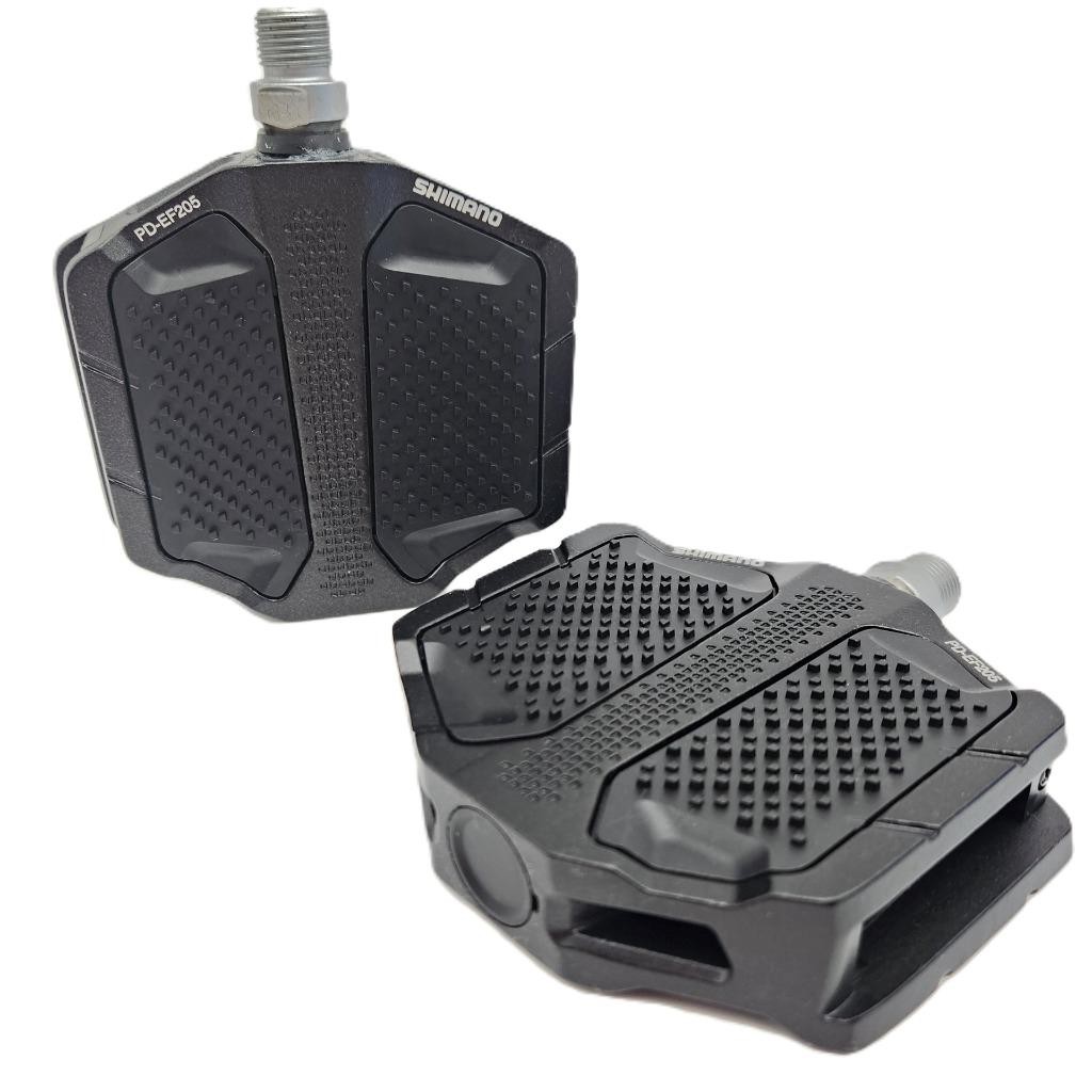 Shimano PD-EF205 Black Urban Bicycle Flat Platform Pedals 9/16″