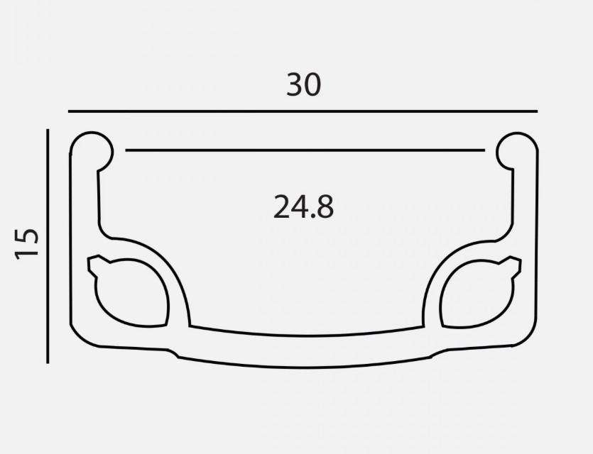 Weinmann AS7X 24″ 36H V-brake single wall Alloy rim
