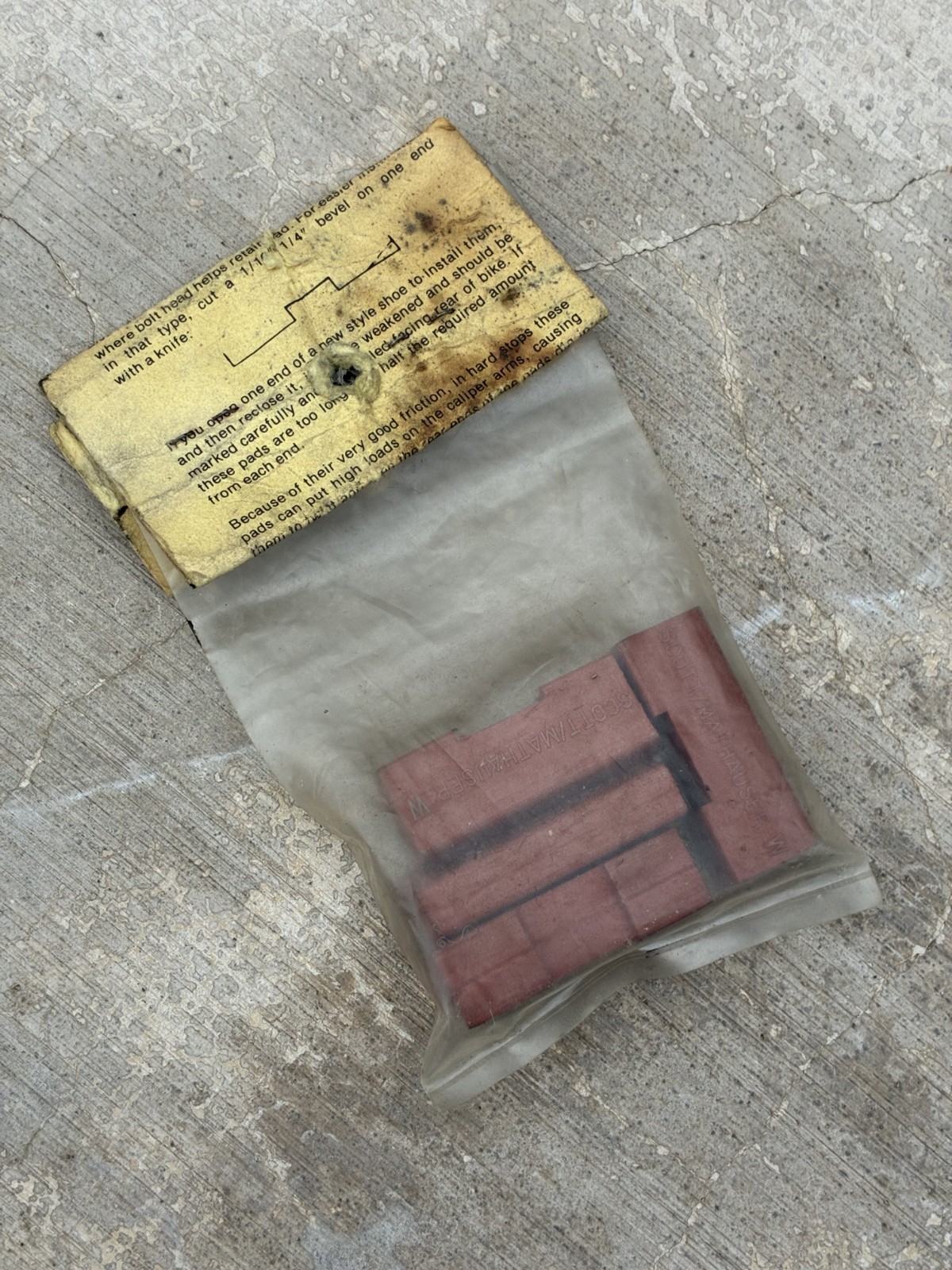 NOS Scott Mathauser Brake Pad Inserts Size W for Weinmann Universal SunTour