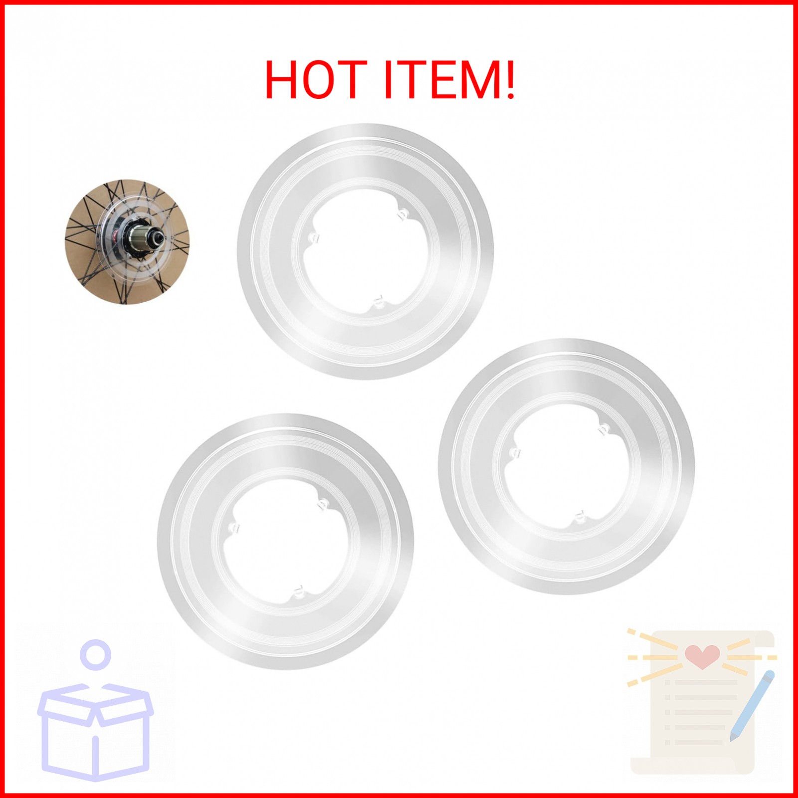 YehVeh 3 Pack Bike Spoke Protector Flywheel Spokes Guard Plastic Cover for Bicyc