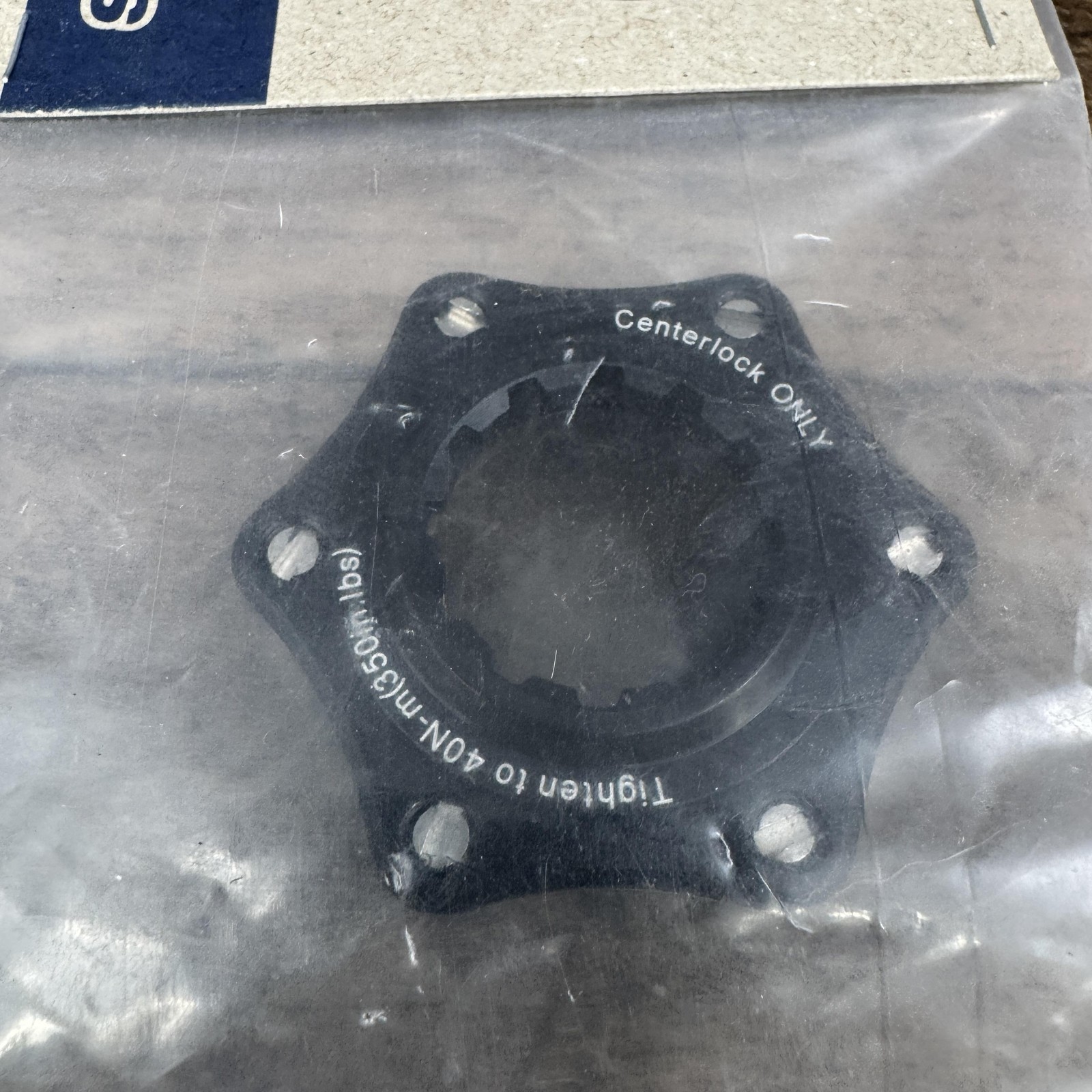 Problem Solvers Centerlock Rotor Adapter 6-Bolt Black 60g Disc Bike Part