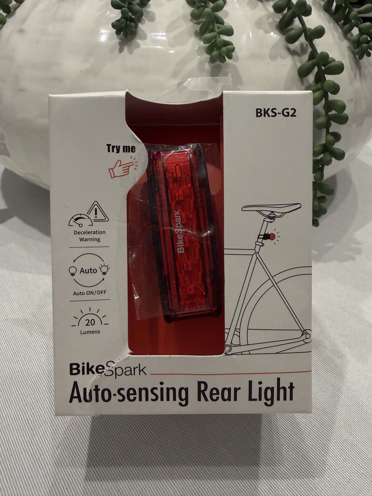 BikeSpart Auto-Sensing Rear Light BKS-G2 -Super Bright LED Bike Tail Light – New