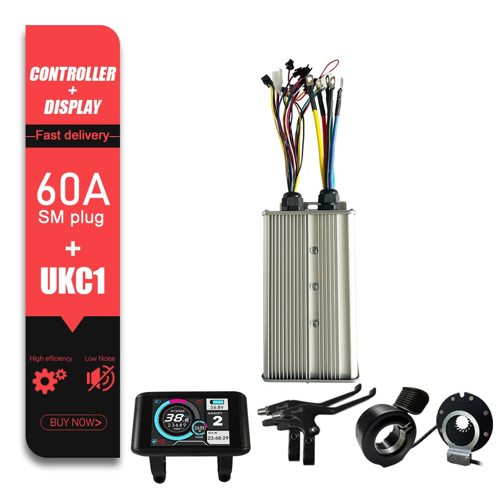 48V 52V 60V 72V 60A Electric Bike Sine Wave Controller for 1000-3000W Motor