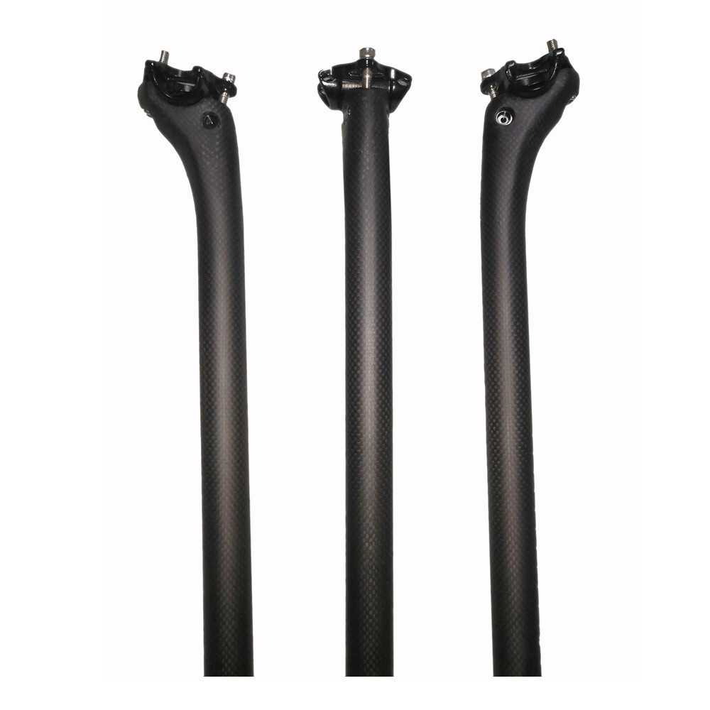3K Carbon Fiber MTB Road bike Seatpost Bicycle Seat Tube 25.4-31.6mm 20 Offset