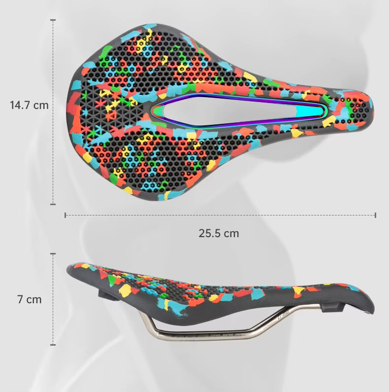 Colorful Bicycle Saddle Comfort Pressure Relief Road Mountain Bike Seat Gravel