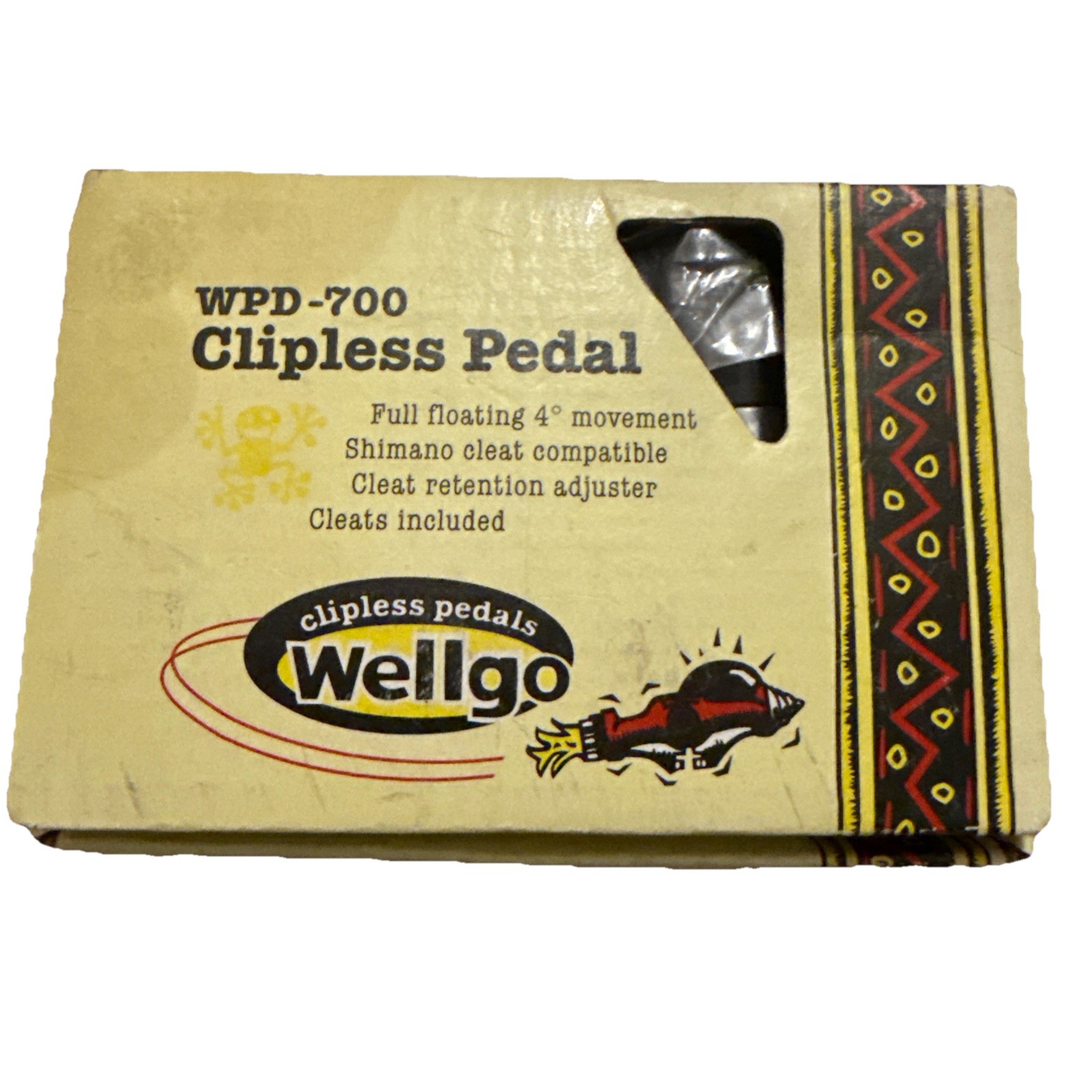 Wellgo WPD-700 Clipless Pedals Silver – NEW- NIB Vintage – NEW IN BOX