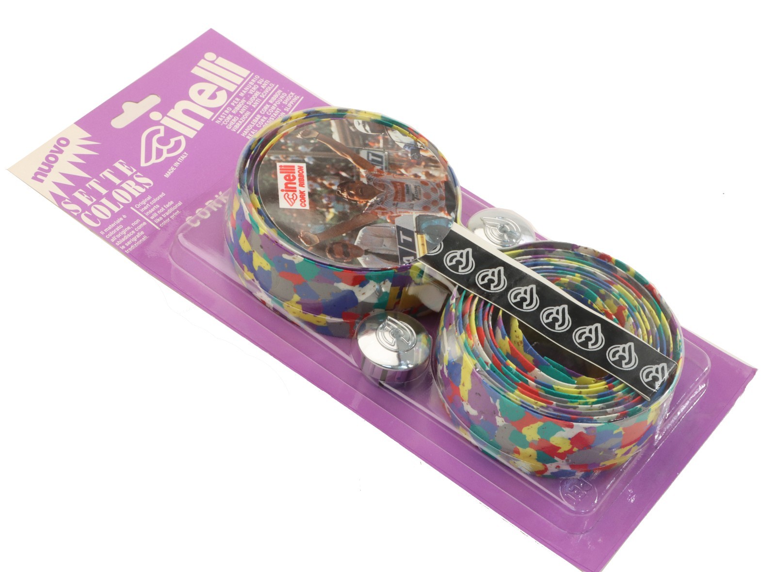 Cinelli Cork Ribbon Handlebar Tape Sette Colors Mosaico Road Bike NEW NOS NIB