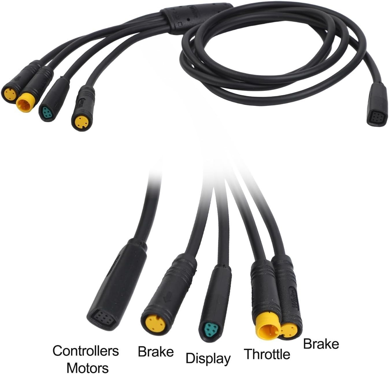 Ebike CAN-BUS 1T4 Wiring Harness Cable for BAFANG BBS01/02B/-HD Mid Motor Kit