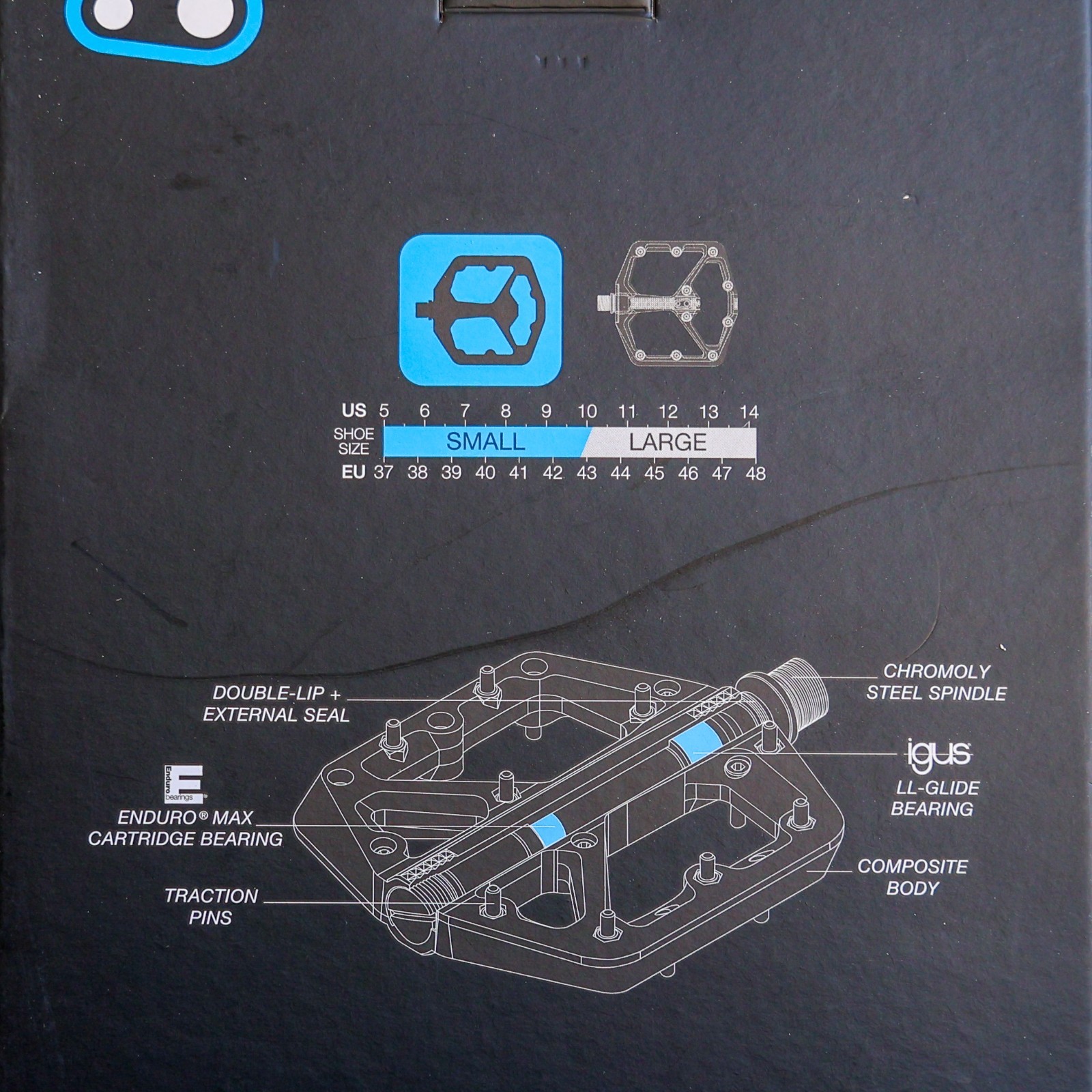 BLUE crankbrothers stamp 1 flat mtb pedals