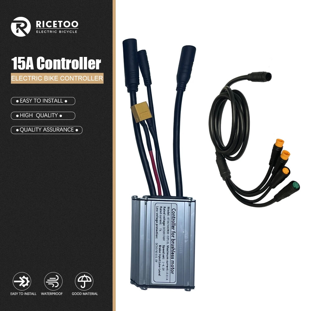 Electric Bike Waterproof Controller 15A-30A 50W-1000W Squarewave Controller