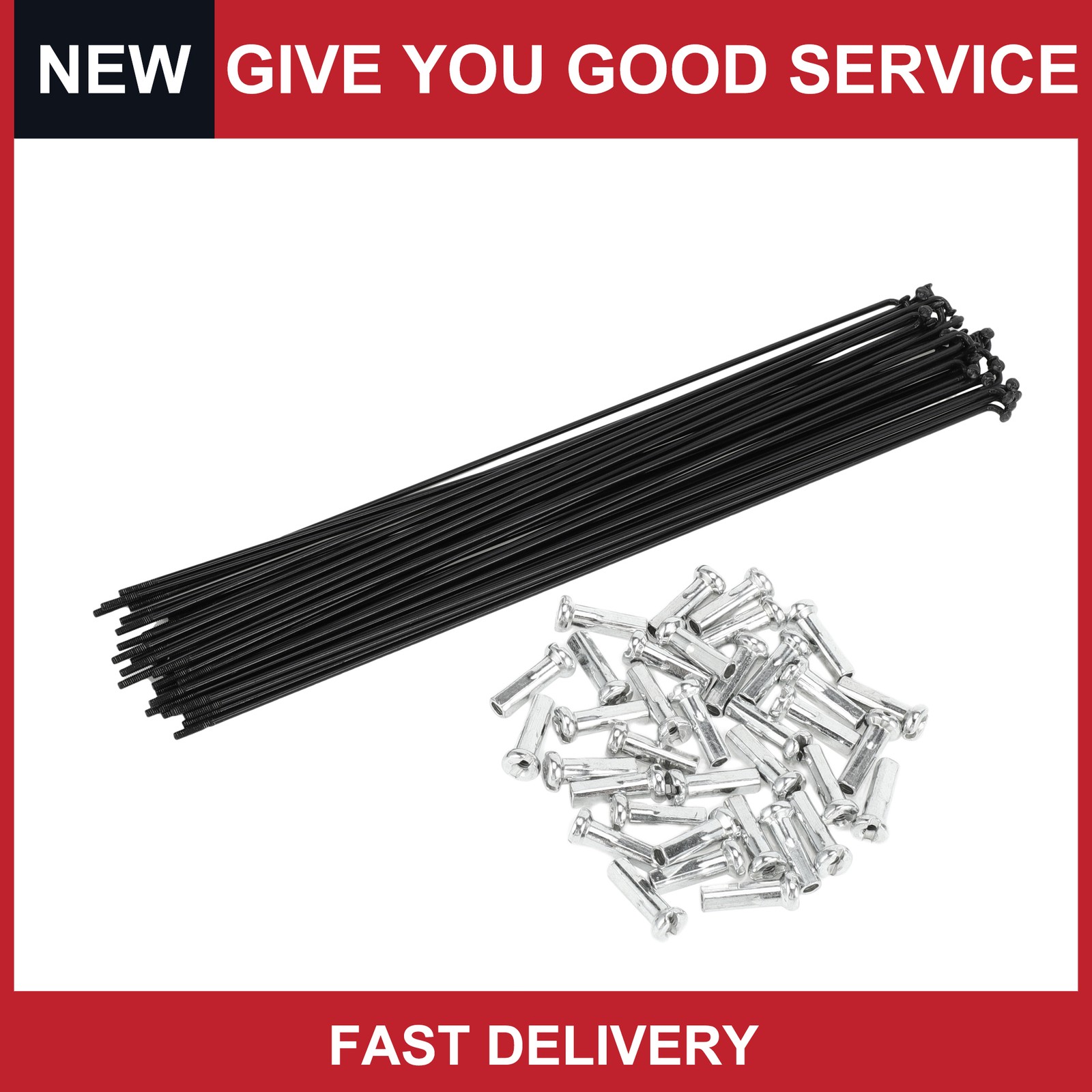 1Set 14G 255mm Length Bicycle Spokes Nipple Carbon Steel Universal