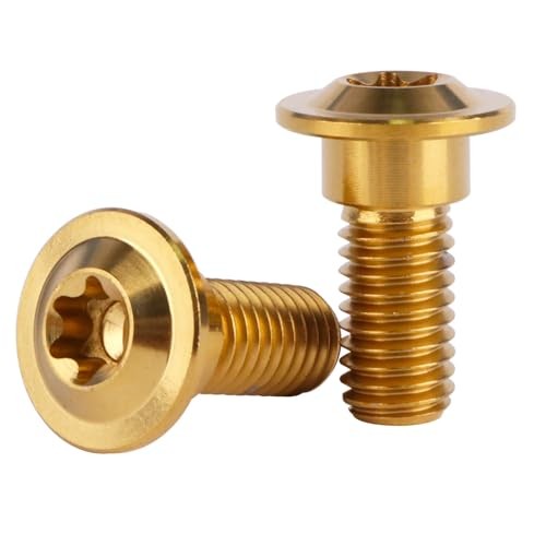 6Pcs Titanium Bolt M8 x 20mm 25mm Motorcycle Rear Brake Rotor M8x20mm Gold